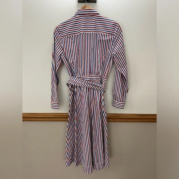 J. Crew Striped Midi Dress - Red, Blue, White - Picture 4 of 10